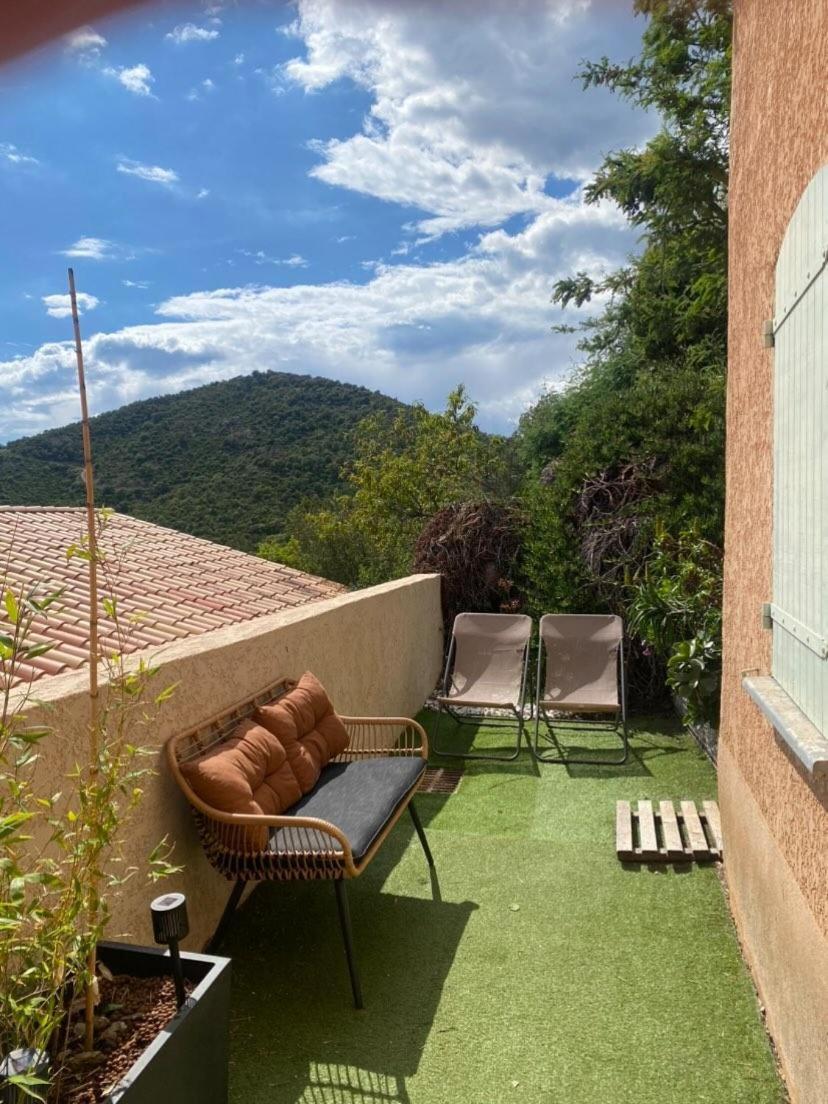 Tres Bel Appartement T3 Avec Splendide Vue Mer Les Issambres Exterior foto